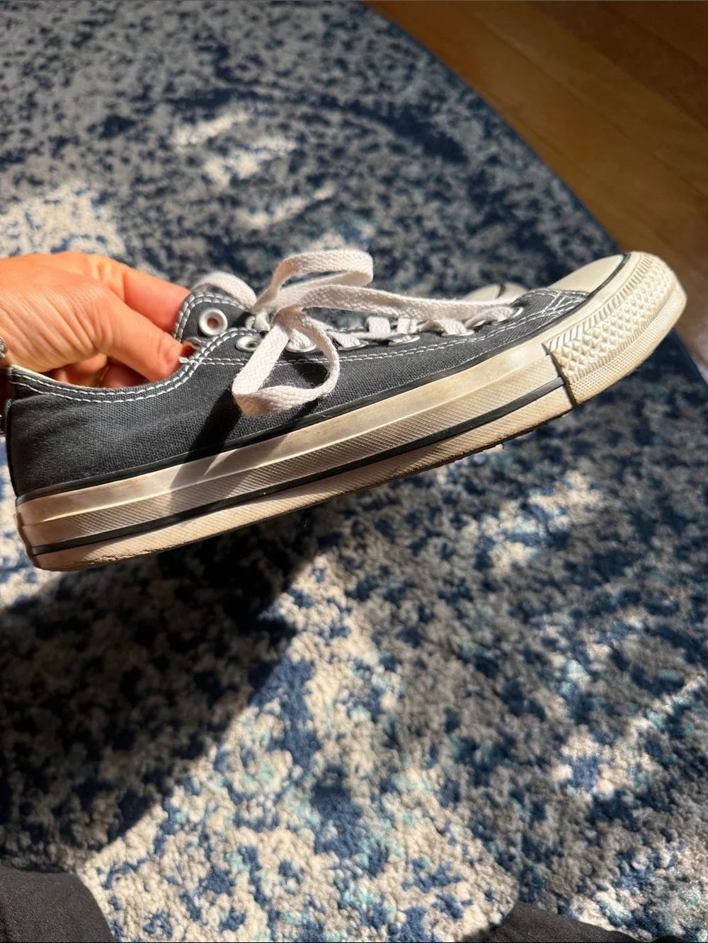 Converse Black Low Top Sneakers with White Accents